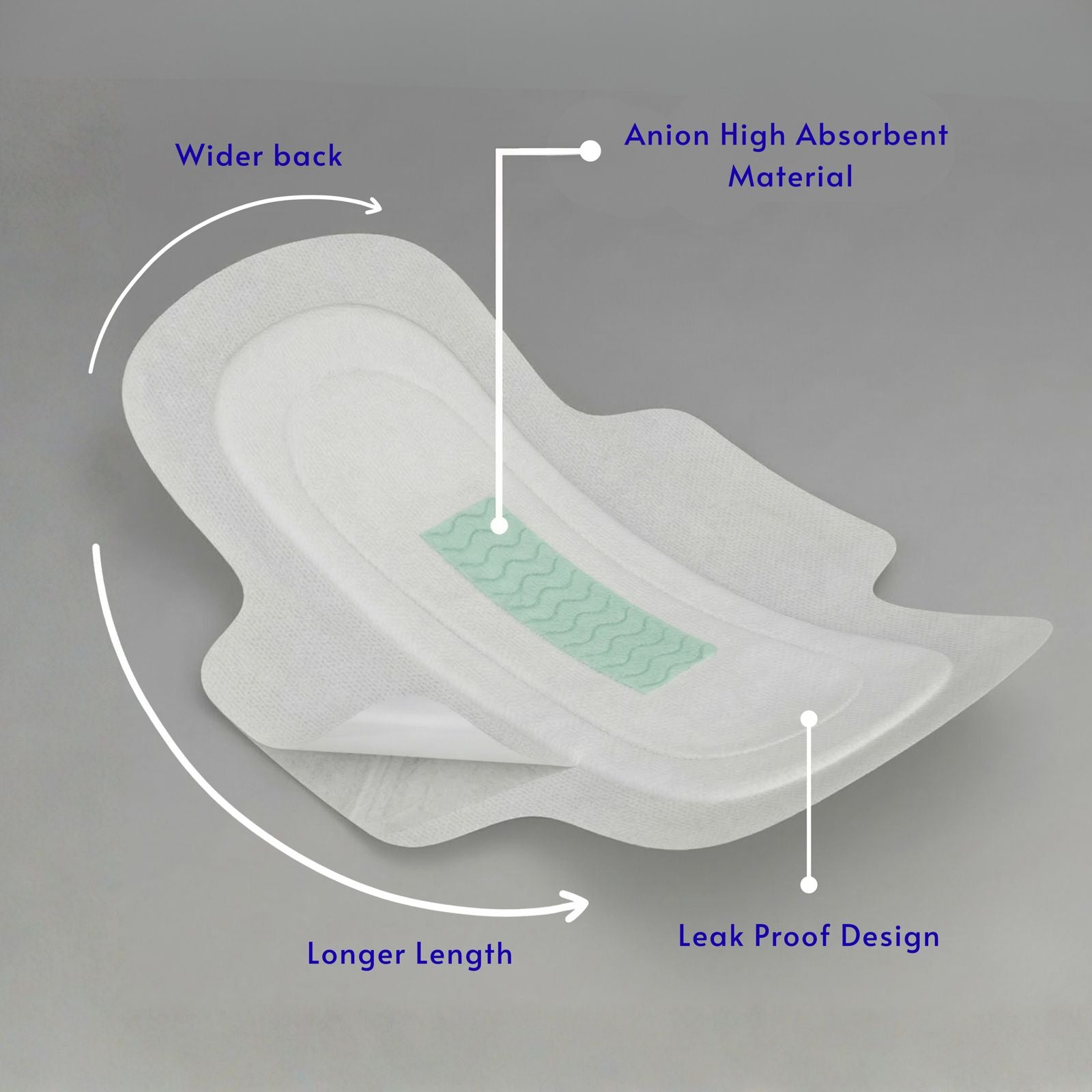 White Kushion Anion Sanitary Pads