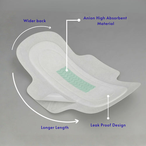 White Kushion Anion Sanitary Pads