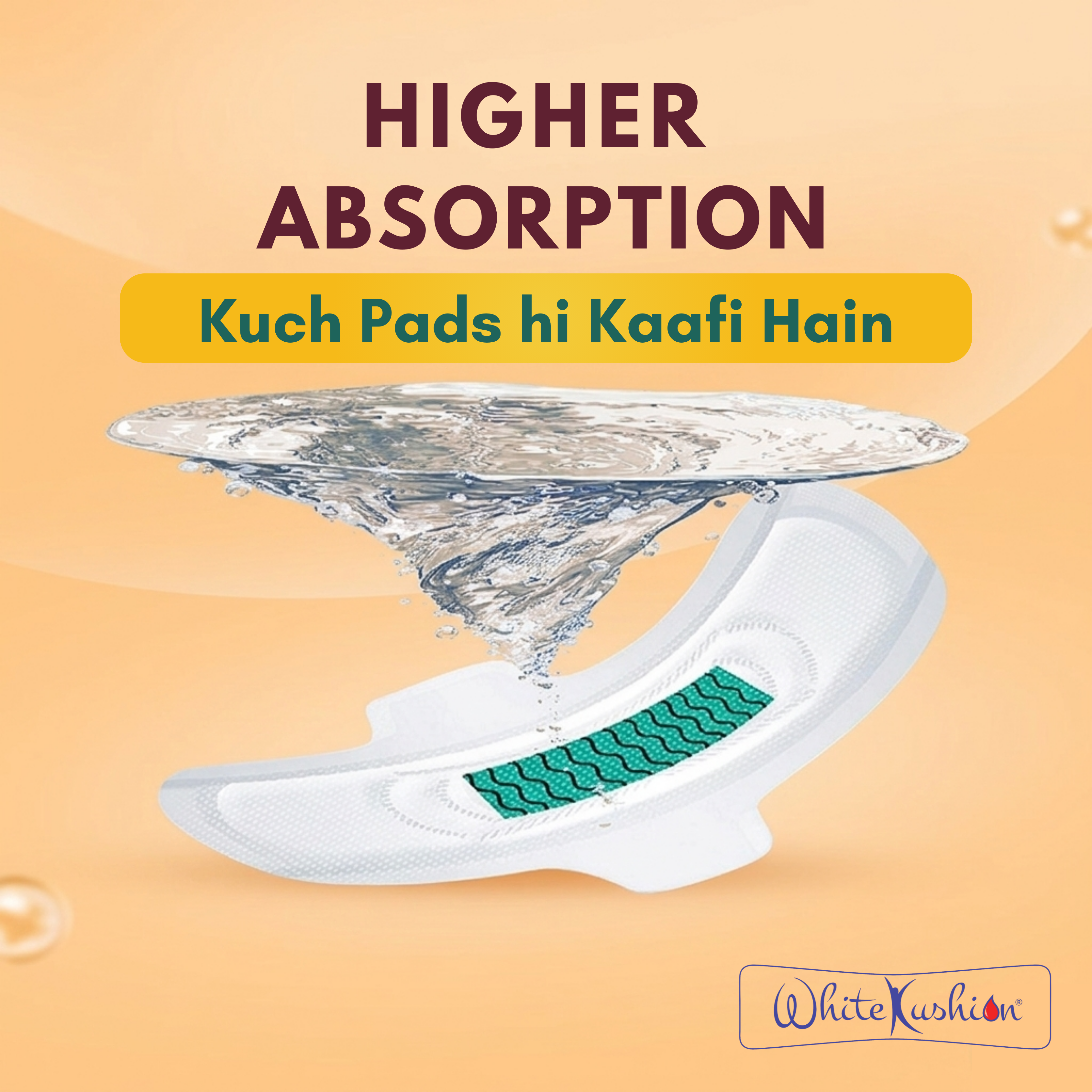 White Kushion Anion Sanitary Pads