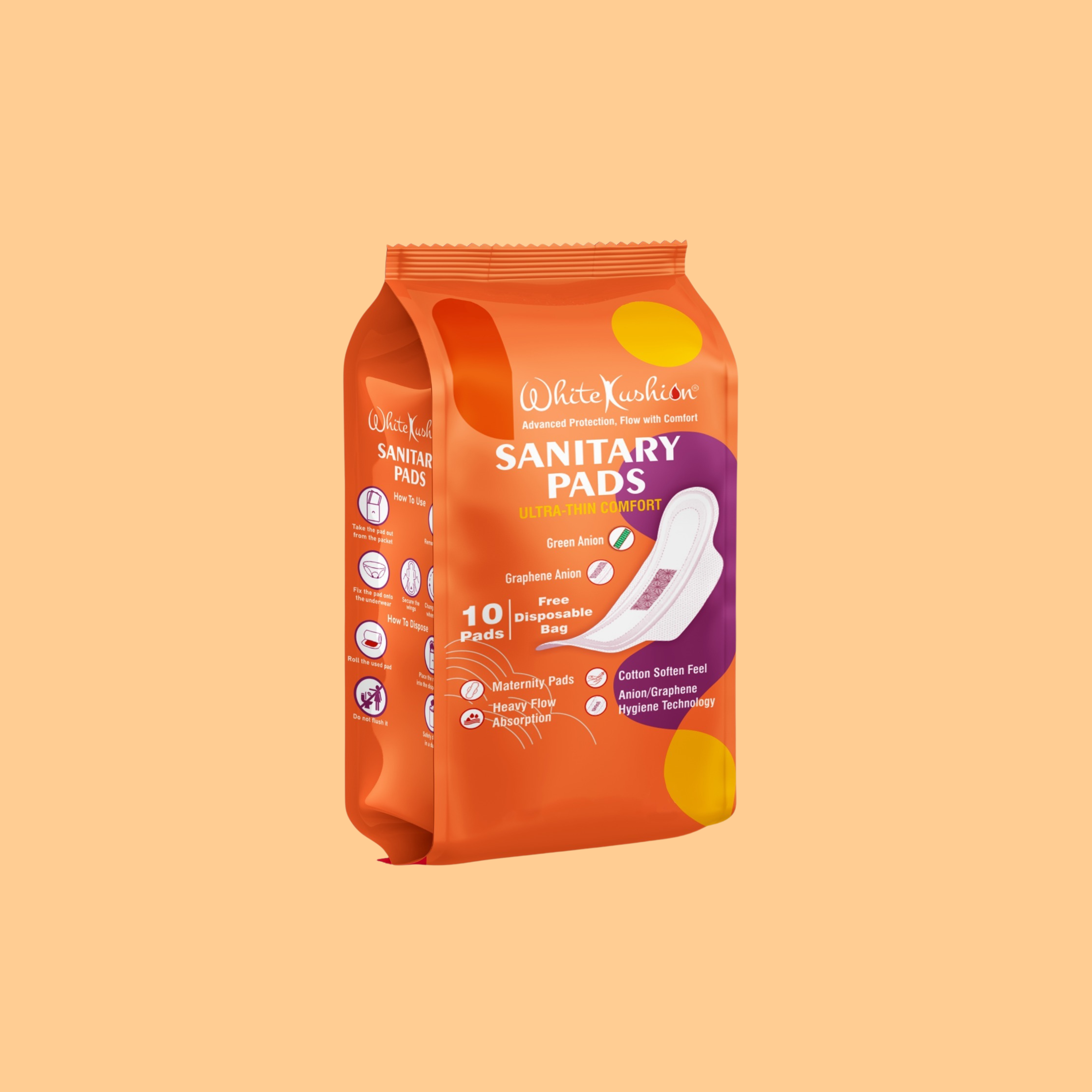 White Kushion "Premium Graphene Sanitary Pads"