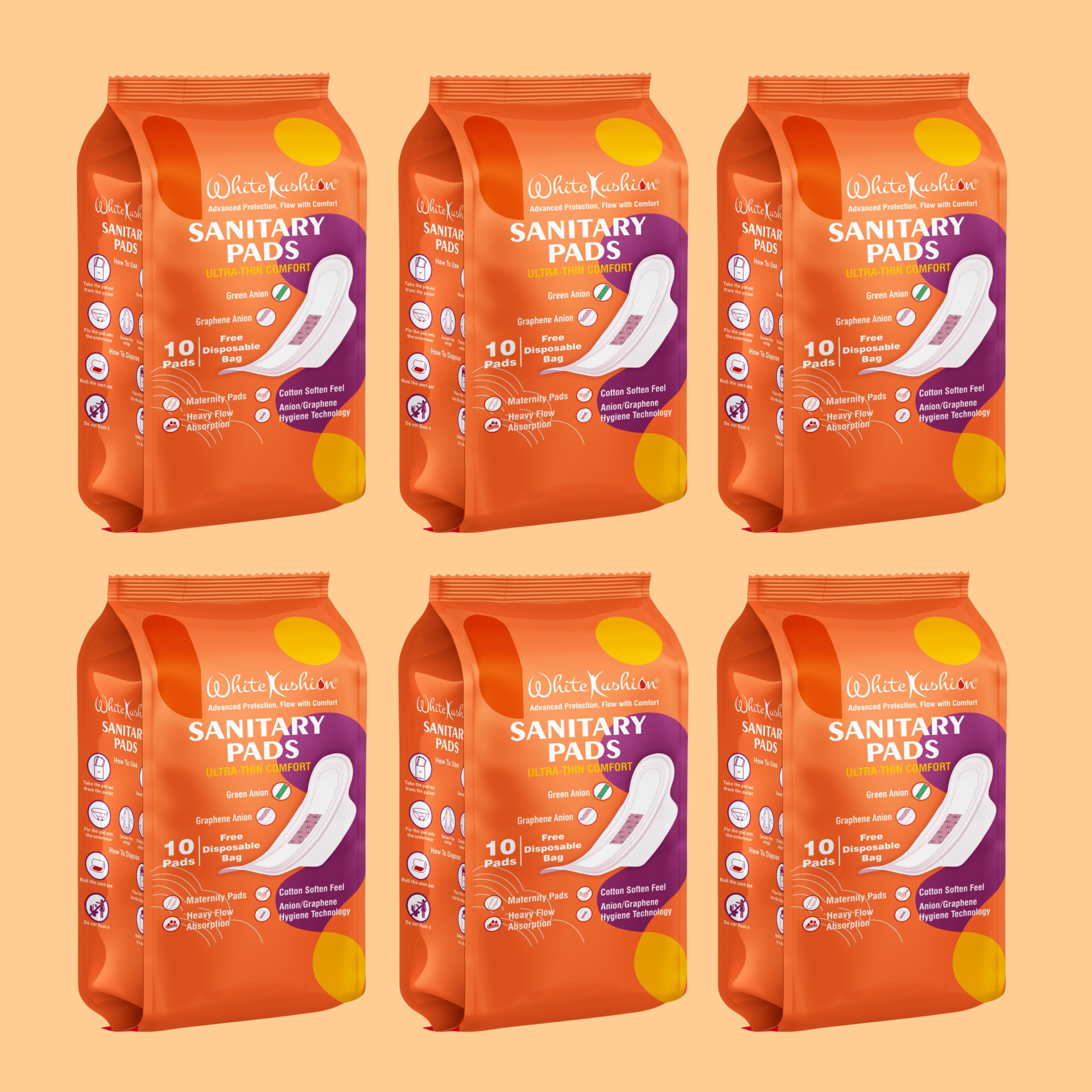 White Kushion "Premium Graphene Sanitary Pads"